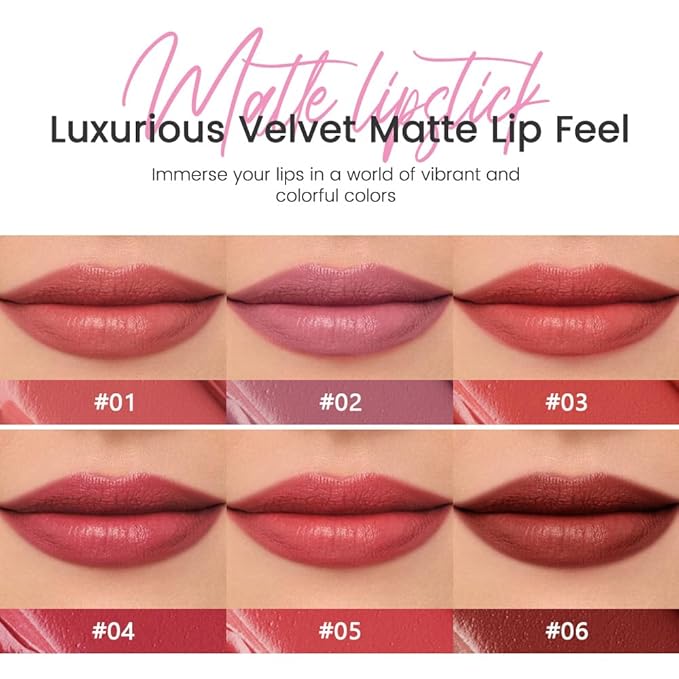 Dark Grape Purple Matte Lipstick Crayon for Women, Long Lasting Waterproof Velvet Lip Liner Pencil, High Pigment Creamy Lipstick, Longwear Non-Drying Lip Makeup Cruelty-free 24 Hours, 04#