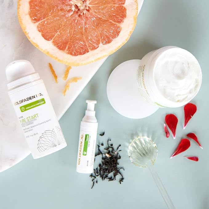 GOLDFADEN MD Brightening Transformation Kit | Advanced Skin Care Regime For Face | Includes Doctors Scrub Microdermabrasion Exfoliator, Pure Start Cleanser & Bright Eyes Eye Cream | 3 Pc Set