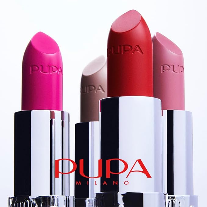 Pupa Milano Vamp! Extreme Colour Lipstick With Plumping Treatment - For Fuller, Defined Lips - Adds Incredible, Deep Color To Lips - Soft Texture Adheres Perfectly - 101 Warm Nude - 0.123 Oz