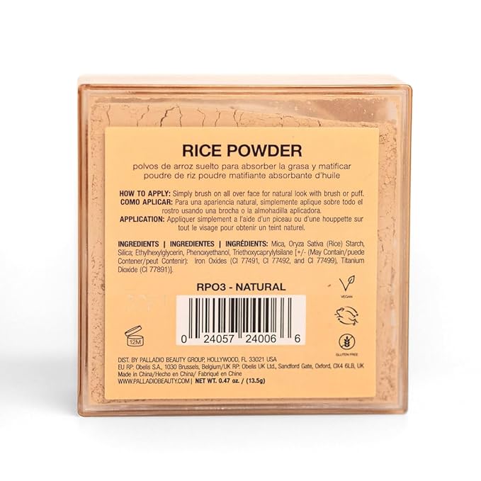 Palladio Rice Powder RPO3 Natural, Pack of 3