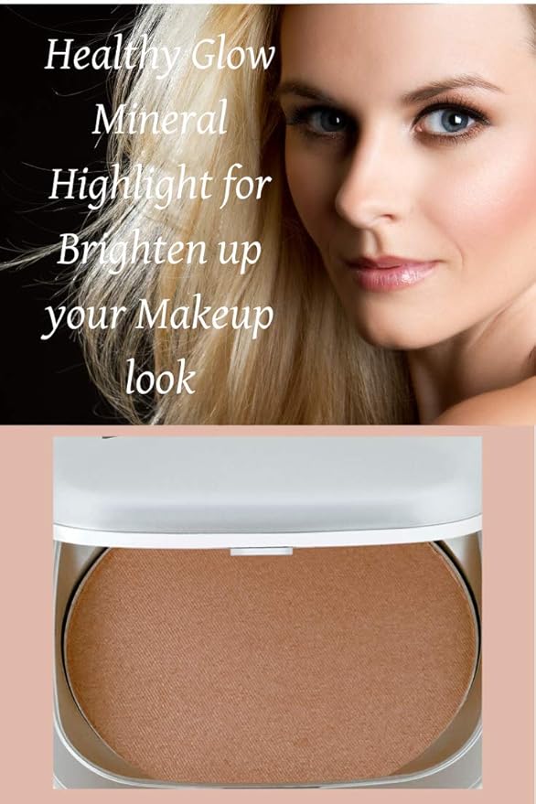 Healthy Mineral Highlighter powder Makeup. Vegan-Gluten and Paraben Free (Gold)