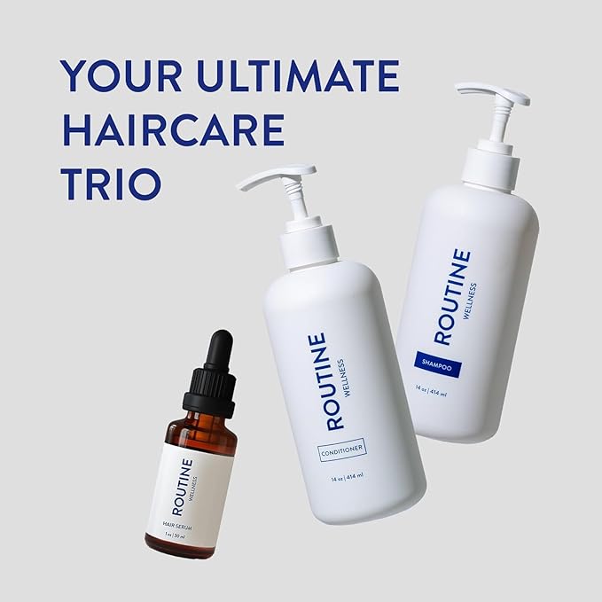 Routine Wellness Advanced Hair Serum - Nourishing Scalp Treatment for Enhanced Hair Support with Natural Oils, Ideal for Men & Women - 30ml (Pack of 3)
