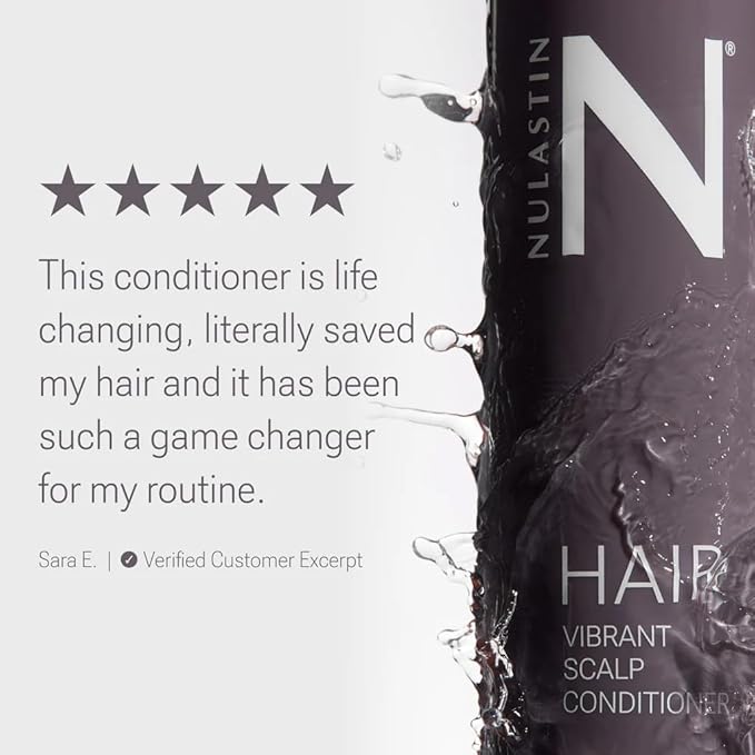 NULASTIN Vibrant Scalp Hair Conditioner - Volumizing Conditioner for Fine Hair - Supports the Appearance of Fuller, Healthy-Looking Strands at the Root - Color-Safe, Silicone Free & Vegan (10 Fl Oz)