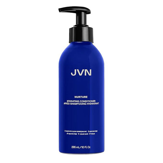 JVN Nurture Hydrating Conditioner, 10 Fl Oz, Detangles & Softens Hair, Moisture and Deeply Nourishing Conditioner, Color Safe Hair Care for Women and Men, Non-Toxic, Silicone and Paraben Free