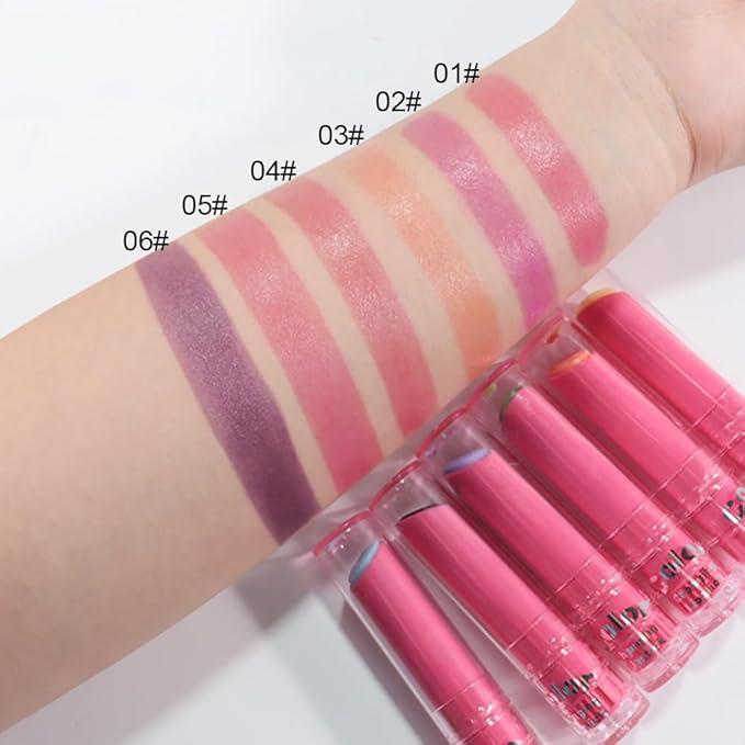 BINGBRUSH Color Changing Lipstick Set, PH Mood Peach Lip Balm and Gloss, Long Lasting Tinted Lip Stain (01# Sunshine Blush, 1 Count (Pack of 1))