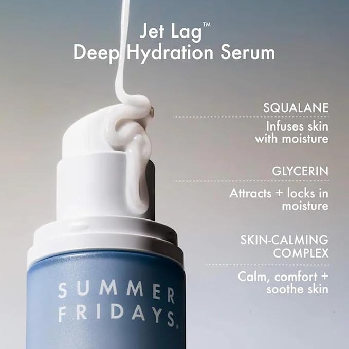 Summer Fridays Jet Lag™ Essentials - Mini Hydrating Skin Care Set With Jet Lag™ Mask, Eye Patches, Deep Hydration Face Serum & Hydration Mist - Travel Size Skincare Kit & Holiday Gift Set (4 Count)