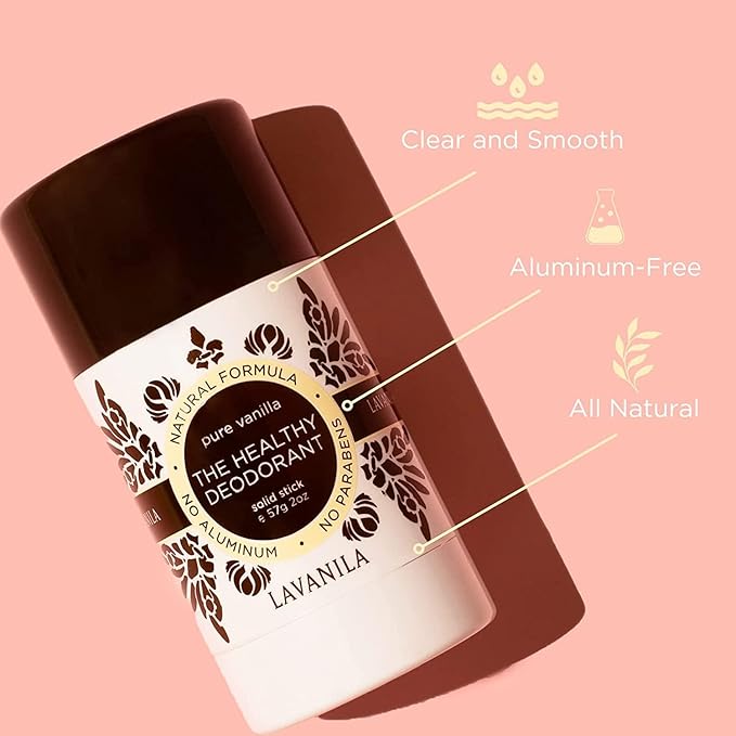 Lavanila Aluminum Free Deodorant, Sport Luxe + Pure Vanilla, 2oz Each - The Healthy Deodorant for Men & Women - Solid Stick, Vegan