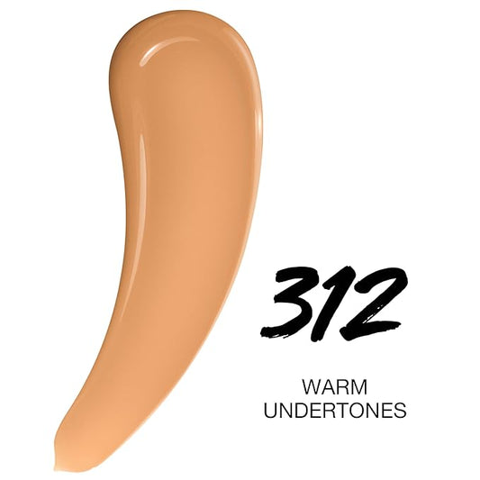 Maybelline Super Stay Lumi-Matte Foundation, Lightweight and Buildable Full Coverage Foundation Makeup For Up To 30HR Wear, 312, 1 Count