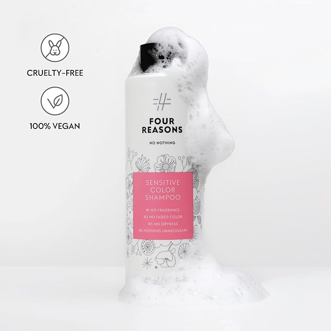 No nothing Sensitive shampoo for color treated hair - Fragrance Free - Hypoallergenic, Vegan, Paraben Free - Unscented Shampoo for Sensitive Scalp and Skin – 10.15 oz