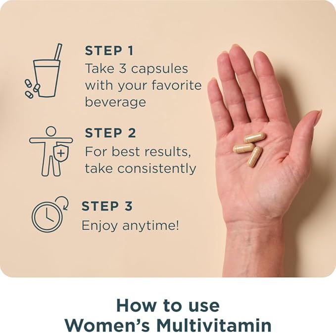 Ancient Nutrition Multivitamin for Women, Multi Women's, Vitamin D, C, B12, Zinc, Magnesium, Supports Healthy Immune System and Bone Health, 90 Ct