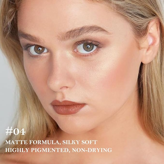 2Pcs Gradient Matte Lipstick Crayon Lip Liner pencil, Flawless Contour Gradual Ombre Effect lips Pencil, for Women Long Lasting Waterproof Smudge Proof Lipsticks Pencil 04#+05#