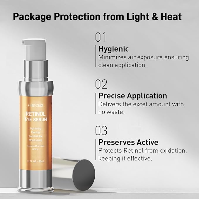 Eye Cream for Anti-Aging & Wrinkles – Firming, Hydrating & Repairing Eye Serum with Retinol, Niacinamide, Hyaluronic Acid, Vitamin E & Bifida Ferment Lysate, 0.7 Fl Oz (Pack of 1)