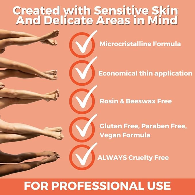 Cirepil - Cristalline - 800g / 28.22 oz Wax Beads Bag - Micro-Crystalline Formula for Sensitive Skin - Rosin-free - Unscented & Gel Texture