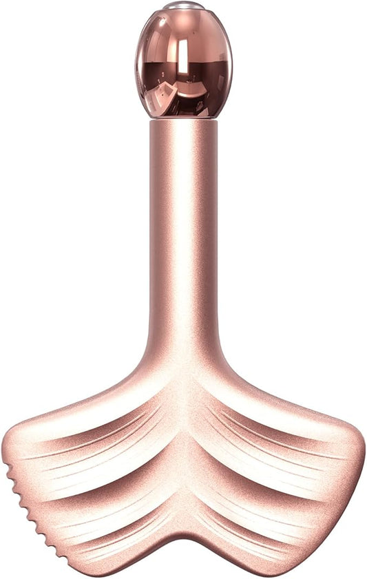 Stainless Steel Gua Sha & Face Rollers - Metal Roller for Eyes & Neck, Anti-Aging Facial Massage Tools, Gua Sha Facial Tool Kit (Leaf Shape)