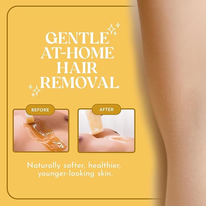 MOOM Organic Hair Removal Sugar Wax for Men with Aloe Vera & Chamomile – Soft Wax for Sensitive Skin & Men Hair - Perfect for Back, Chest, Eyebrow & Body - 12 oz Jar (Strips & Sticks NOT Included)