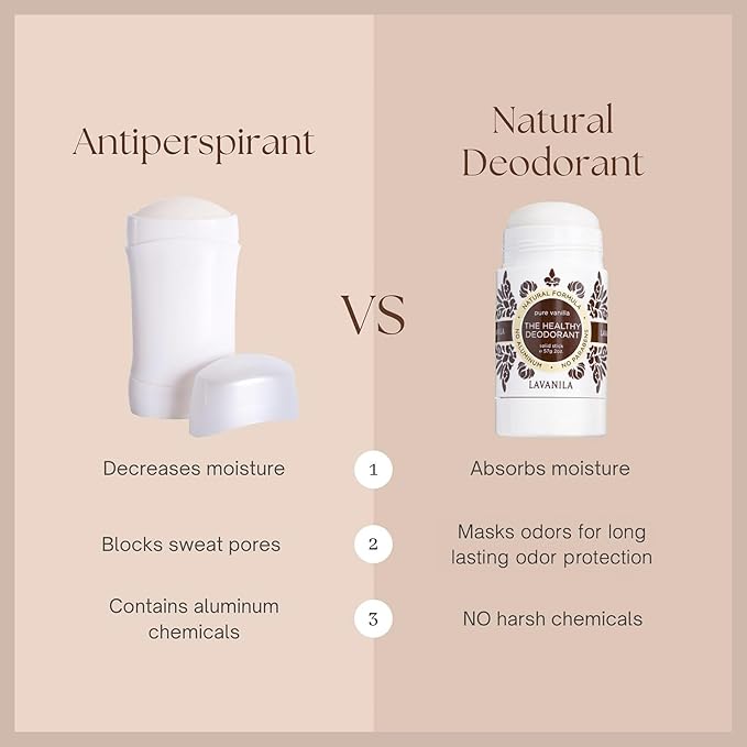 Lavanila Aluminum Free Deodorant, Sport Luxe + Pure Vanilla, 2oz Each - The Healthy Deodorant for Men & Women - Solid Stick, Vegan