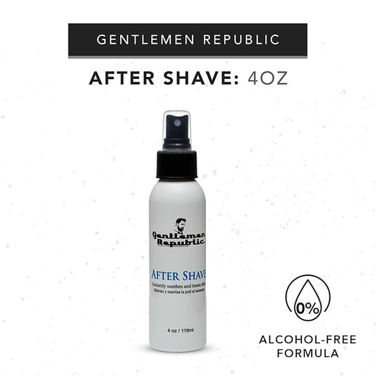 Gentlemen Republic 4oz After Shave - Refreshing and Hydrating Formula with Irritation Protection, 100% Alcohol-Free, Made in the USA