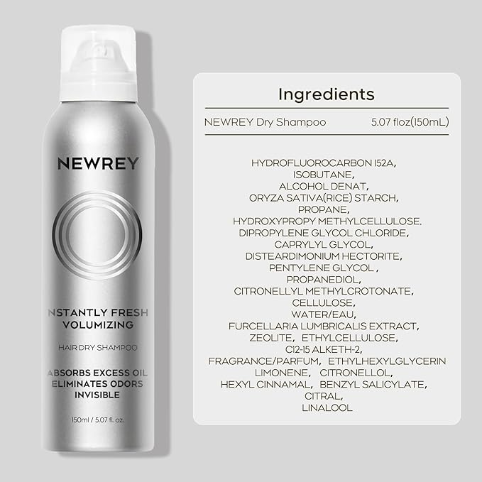 Dry Shampoo Spray for Women & Men - Freshens hair, Residue-Free, Volumizing Formula with Rice Starch - Absorbs Oil, Eliminates Odors - 5.07 oz-1