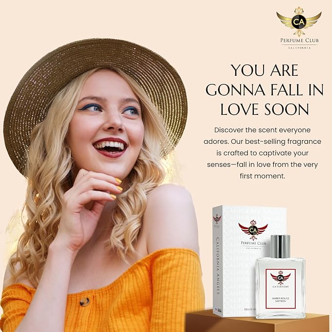 CA Perfume Amber Rouge Saffron For Women & Men Long Lasting Eau de Parfum Unisex Spray Bottle 3.4 Fl Oz/100ml-X1