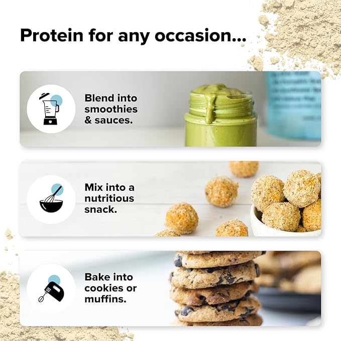 Complement Organic Unflavored Vegan Protein Powder (30 Servings) Low Carb, Low Calorie, Sugar Free, Soy Free, Non-GMO, Gluten Free, Non Dairy- Yellow Pea, Pumpkin Seed- 15g Plant Based Protein Powder