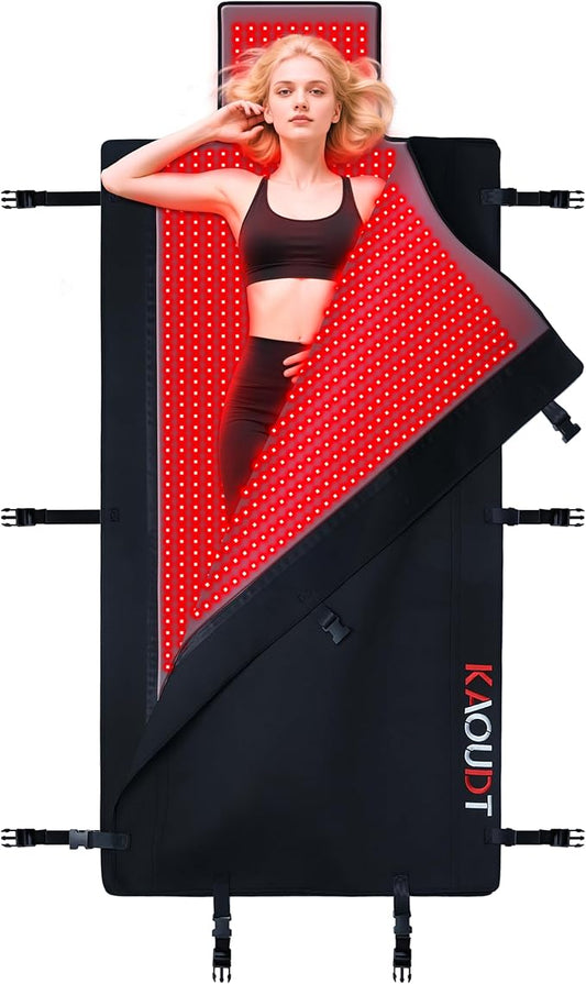 2025 Medical-Grade TPU Red Light Therapy Mat for Full Body Pain Relief, FSA&HSA Eligible 73"x33" Dual Wavelength Infrared Red Light Blanket with 2570 LEDs for Home Use
