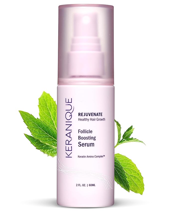 Keranique Hair Thickening Serum - Advanced Keratin-Enriched Follicle Booster Spray for Density Restoration and Fuller Growth