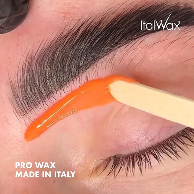 Italwax Top Line Coral Hard Wax 1.65lb (750g) – Creamy Intense Orange Texture with Strong Grip, Ideal for Bikini & Coarse Hair, Smooth Application for Sensitive Skin – Made in Italy