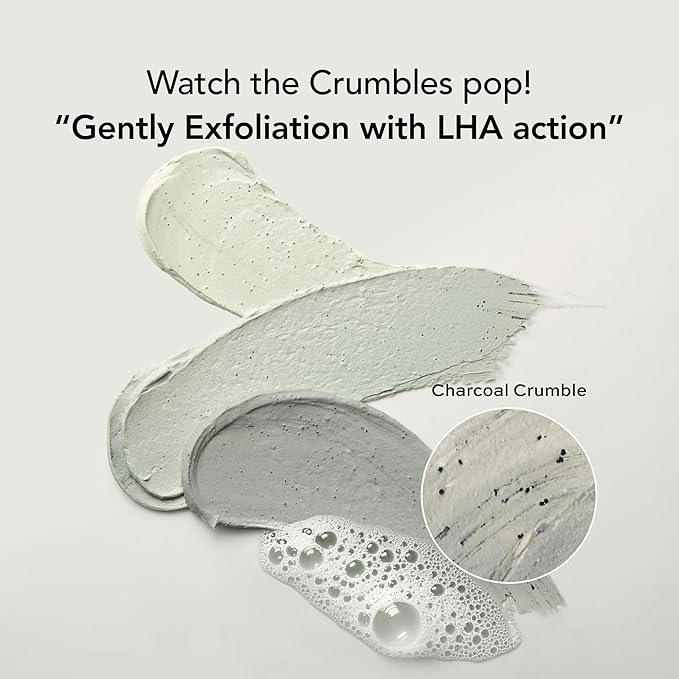 Whipped Charcoal Clay Face Wash for Blackheads and Pores - A Deep Cleansing Vegan Facial Cleanser and Exfoliating Korean Skincare Face Wash, Doubles as a Face Mask, 6.0 fl. oz