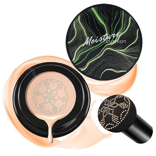 CAHIUYOA Mushroom Head Air Cushion CC Cream BB Cream Mushroom Head Foundation Full Coverage Foundation Makeup Long Lasting Moisturize Matte Concealer - Natural