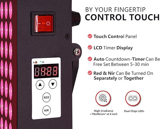 Red Light Therapy Panel, Infrared Red Light Therapy Lamp for Body with Stand, Medical Grade 660nm and 850nm Near Infrared Led Red Light Therapy for Face Device at Home