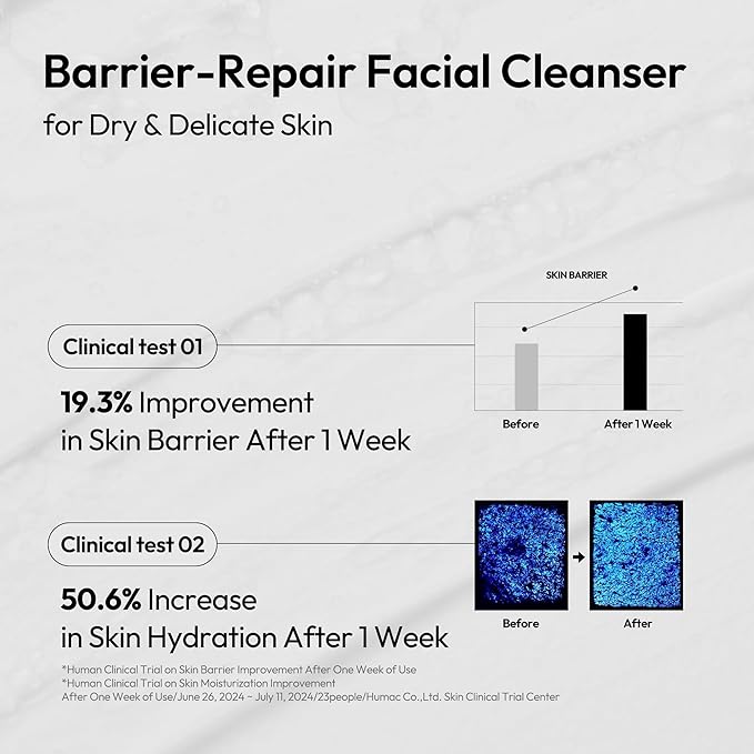 LAYERLAB Korean Face Wash with 5 Ceramides | Hydrating Low pH Cream Foam Cleanser for Sensitive Skin | Helps Support Moisture Barrier, Non-Drying, For All Skin Types 100ml 5.07 fl oz (White)