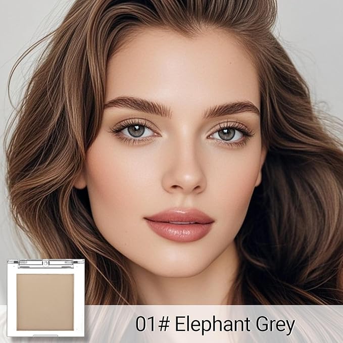 Erinde Single Taupe Matte Eyeshadow Palette, Natural Eye Shadow Makeup for Older Women, Neutral Nudes High Pigment Mini Monochrome Eyeshadow Sombra Para Ojos, Vegan & Cruelty-Free, C01 Elephant Grey