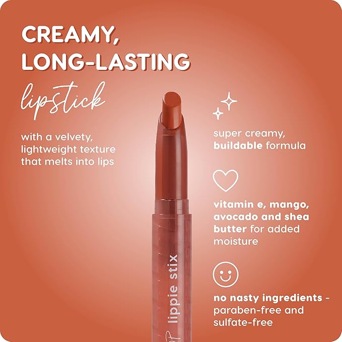 ColourPop Lippie Stix - Long-Lasting Matte Lipstick Formulated with Vitamin E & Shea Butter for All Day Moisture - Rich, Dark Terracotta Lipstick - Paraben and Sulfate Free - Ziggie (0.4 oz)