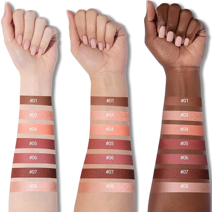 Erinde Warm Brown Single Eyeshadow Palette, Matte Cream Eye Shadow for Older Women, Blendable Long-Lasting Waterproof Eye Makeup Palette, High Pigment Powder Sombra De Ojos, 01 Warm Espresso