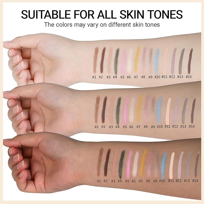 Erinde Waterproof Cream Eyeshadow Stick, Dark Brown Matte Eye Shadow Sticks, Cream to Powder Eyeshadow Crayon, Buildable & Blendable Long-Lasting Eye Shadow Stick, Vegan & Cruelty-Free, 02