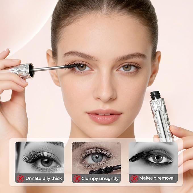Eyelash Primer, Tubular Eyelash Primer with Metal Wand, 2026 New Waterproof Volumizing Mascara for Daily Makeup, Black Primer Volumizing Mascara (1 Pcs)