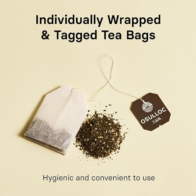 OSULLOC Canola & Apricot Tea (Aromatic Canola flower & Apricot), Premium Blended Tea from Jeju, Tea Bag Series 20 count