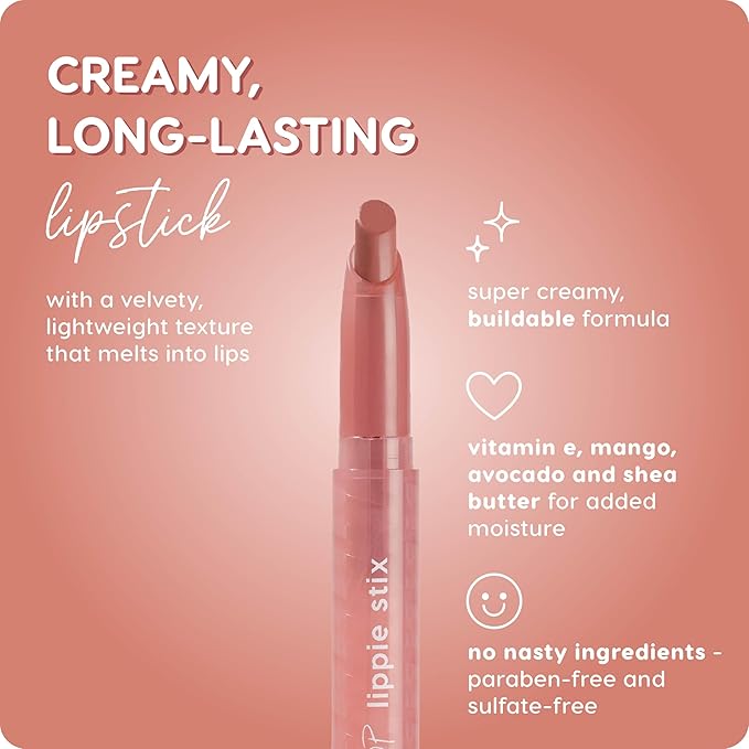 ColourPop Lippie Stix - Long-Lasting Matte Lipstick Formulated with Vitamin E & Shea Butter for All Day Moisture - Richly Pigmented Pink Nude Lipstick - Paraben and Sulfate Free - Oh Snap (0.4 oz)