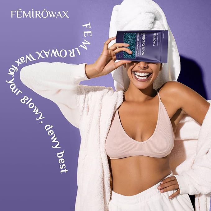 Wax Beads, 1lb Hard Wax Beans for Hair Removal Sensitive Skin with sandalwood Formula Waxing Beads for Full Body Brazilian Bikini Face Eyebrow at Home Wax Refill for Women Men