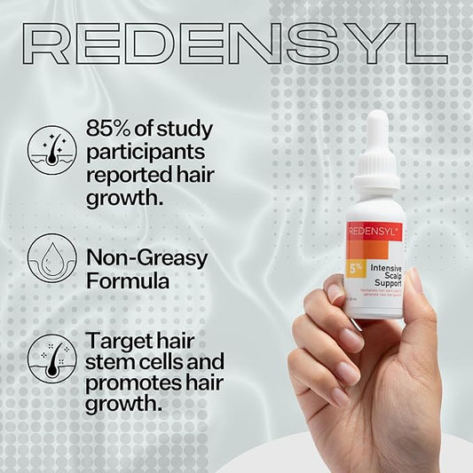 5% Redensyl Hair Growth Serum - Vegan Follicle Activator & Hair Thickening Serum for Men & Women's Hair Growth. Scalp & Hair Density Serum for Thicker, Fuller Hair Care