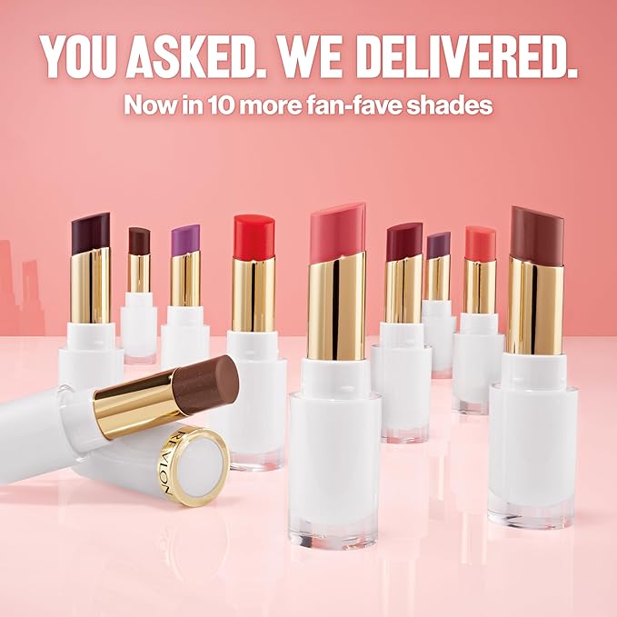 REVLON Super Lustrous Glass Shine Balm, Hydrating Tinted Lipstick, Sheer, Glossy Shiny Finish, 005 Glossed Up Rose, 0.11 oz