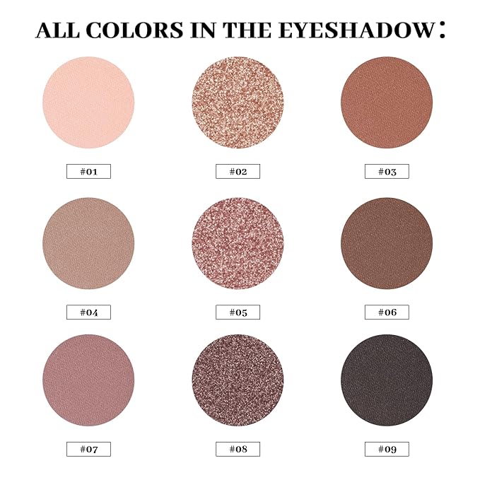 Neutral Eyeshadow Palette, Nude Eyeshadow Palette, Matte Eye Shadow Makeup Palette with Mirror, Long-Lasting Wear, Vegan, Cruelty-Free - 0.5oz (Charm Purple)