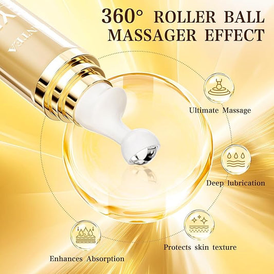 6% Caffeine Eye Cream for Dark Circles & Puffiness, 1% Retinol Eye Serum for Under Eyes Bags, Anti-Aging Eyes Cream for Men and Women