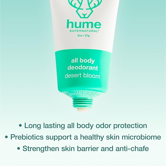 Hume Supernatural Invisible Whole Body Deo Balm - Full Body Protection - Aluminum Free, No Baking Soda - Anti-Chafing Odor Control - Clinically Tested on Sensitive Skin (Mixed Trio)