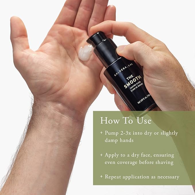 Caldera + Lab The Smooth Certified, Vegan, Exfoliating & Organic Shaving Elixir with Antioxidant Botanicals