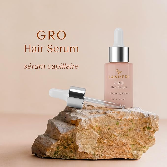 Lanmeri Vegan Hair Growth Serum - Natural Hair Regrowth and Hair Loss Treatments for Women & Men - Scalp Serum for Thinning Hair - Fuller, Thicker and Healthier Hair in 90 Days, All Hair Types