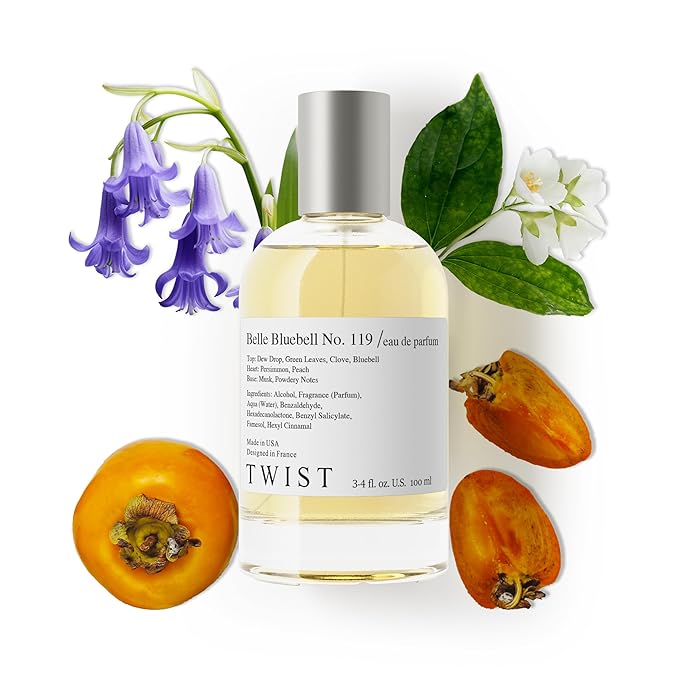 Twist Belle Bluebell No. 119 - Inspired by J. M. Wild Bluebell, Long-Lasting Perfume for Women, Paraben-Free, Vegan, Clean Ingredients, Fragrance – Spray 100 ml | 3.4 fl. oz.