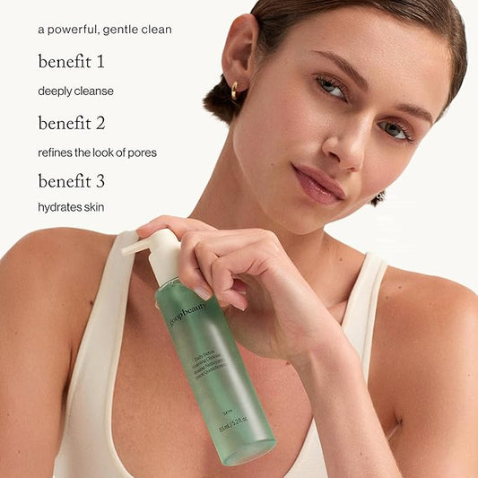 goop Beauty Daily Detox Foaming Cleanser | Hydrating Face Wash to Remove Makeup, Oil, & Dirt | Malachite, AHAs, & Glycerin | 5.2 fl oz