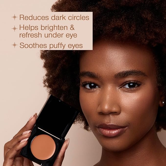 Palladio Under Eye Brightener, Conceal, Brightens, Reduces Appearance of Dark Circles, With Caffeine Peptides & Vitamin E, Tired Skin Color Correcting Brightener & Primer (Golden Tan)