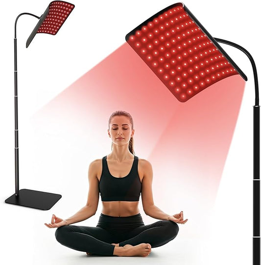 Red Light Therapy for Face and Body, Red Infrared Light Therapy Lamp with Stand Led 660nm Red Light and 850nm Infrared Light Device for Face and Body